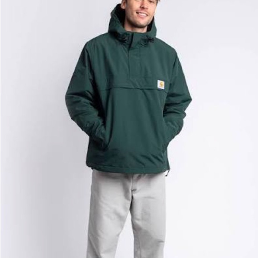 Carhartt WIP Forest Green Hooded Pullover Jacket